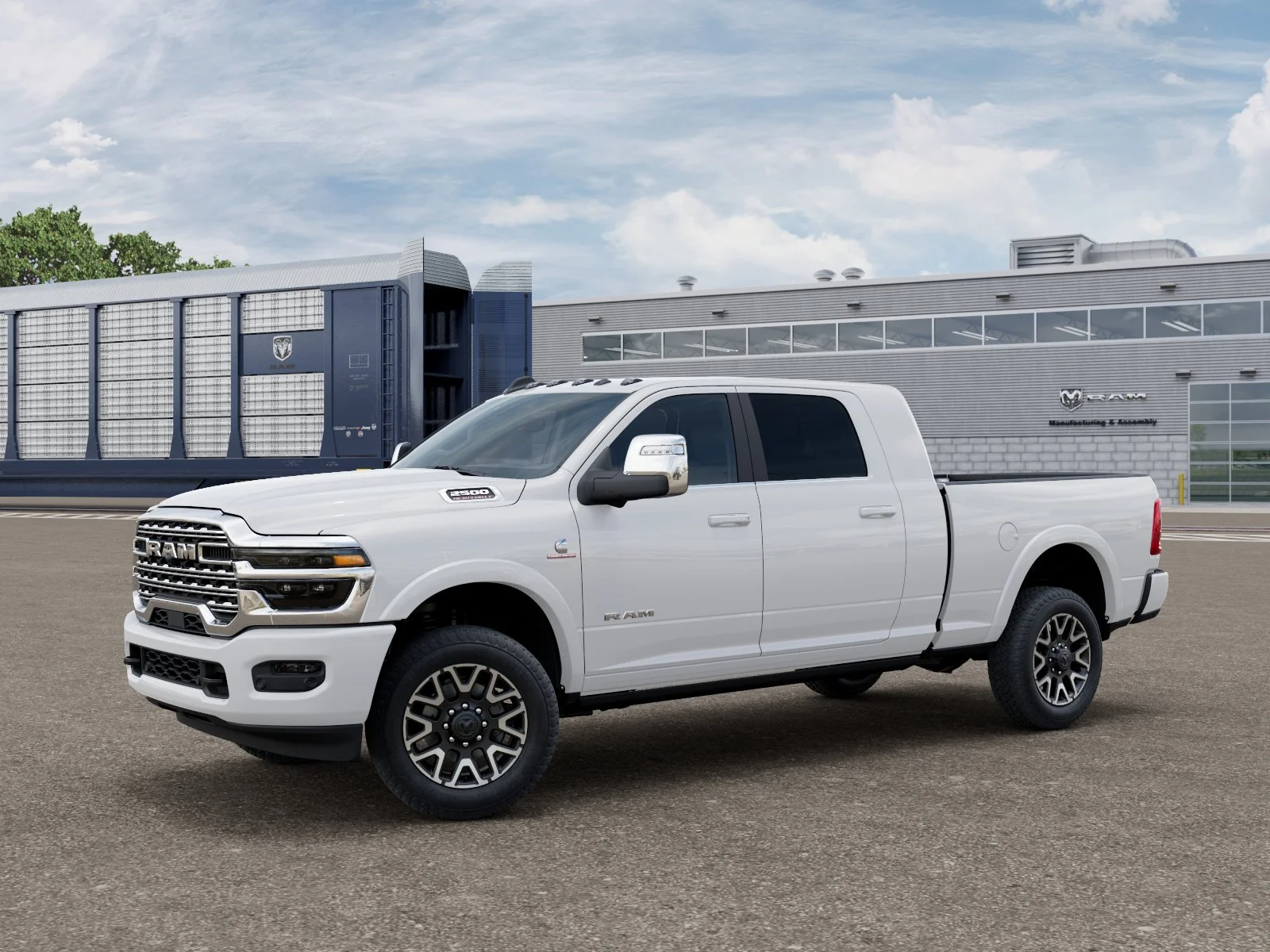 New 2026 Bright White Clear-Coat Exterior Paint RAM Limited Longhorn image 1