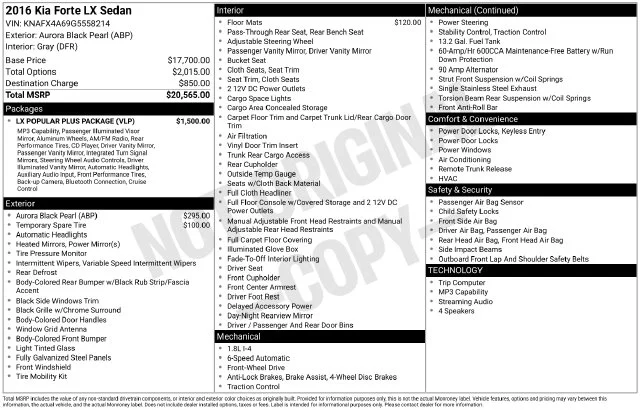 Used 2016 Black Kia LX image 23