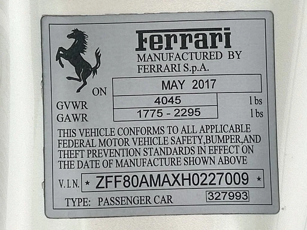 Used 2017 Bianco Fuji Ferrari  image 38