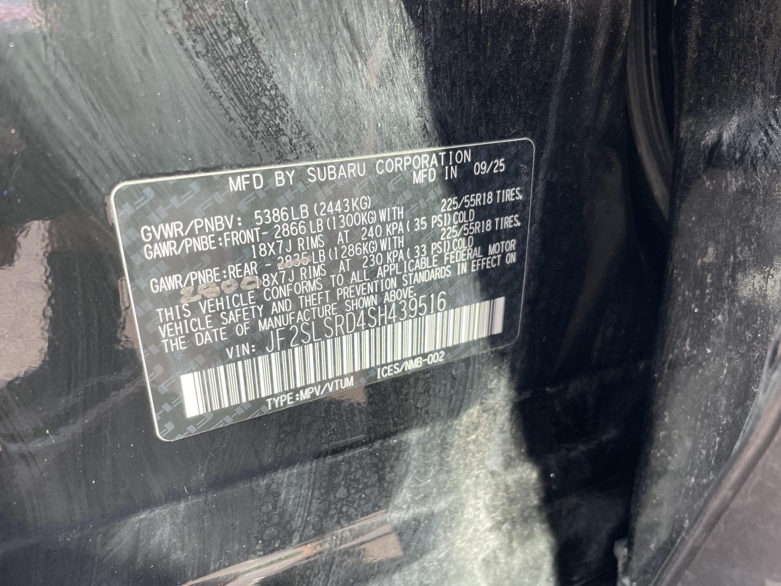 Used 2025 Crystal Black Silica Subaru Limited Hybrid image 30