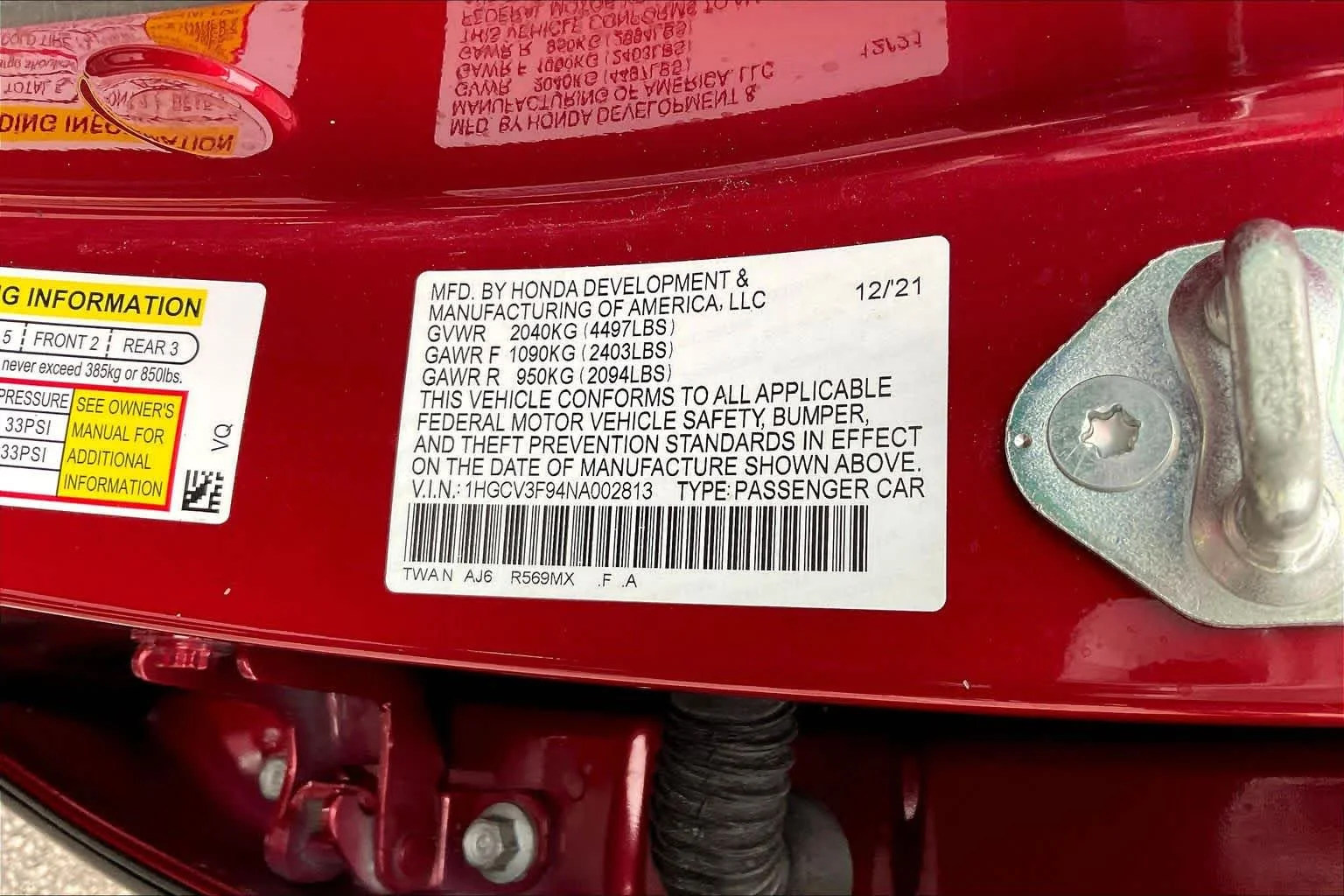 Used 2022 Radiant Red Metallic Honda Touring image 35