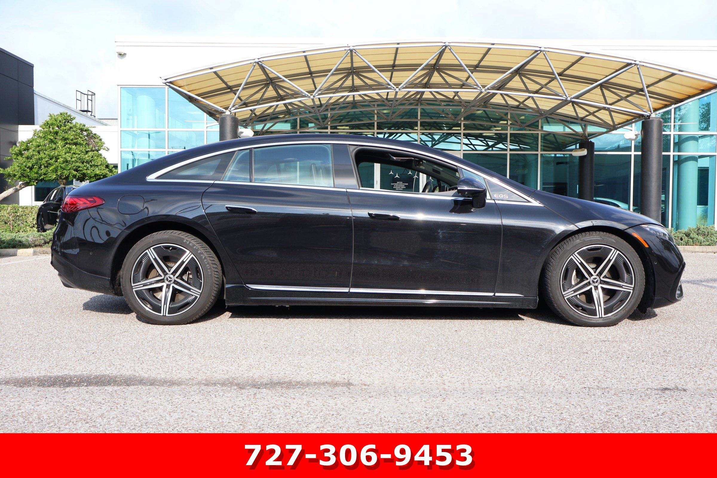 Certified Used 2023 Obsidian Black Metallic Mercedes-Benz EQS 450 image 11