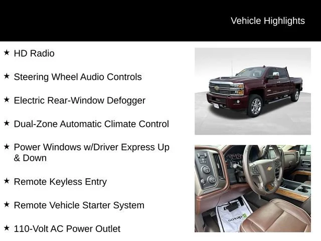 Used 2017 BUTTE RED METALLIC Chevrolet High Country image 15