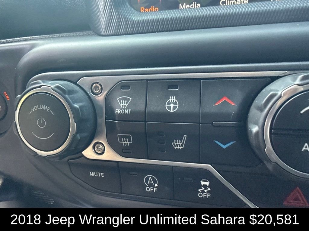 Used 2018 Crystal Metallic Jeep Unlimited Sahara image 26