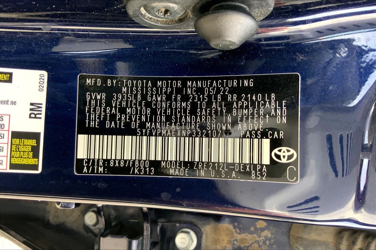 Used 2022 Blueprint Toyota LE image 36