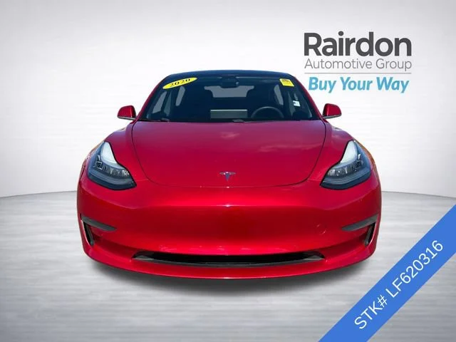Used 2020 Red Multi-Coat Tesla Long Range image 2