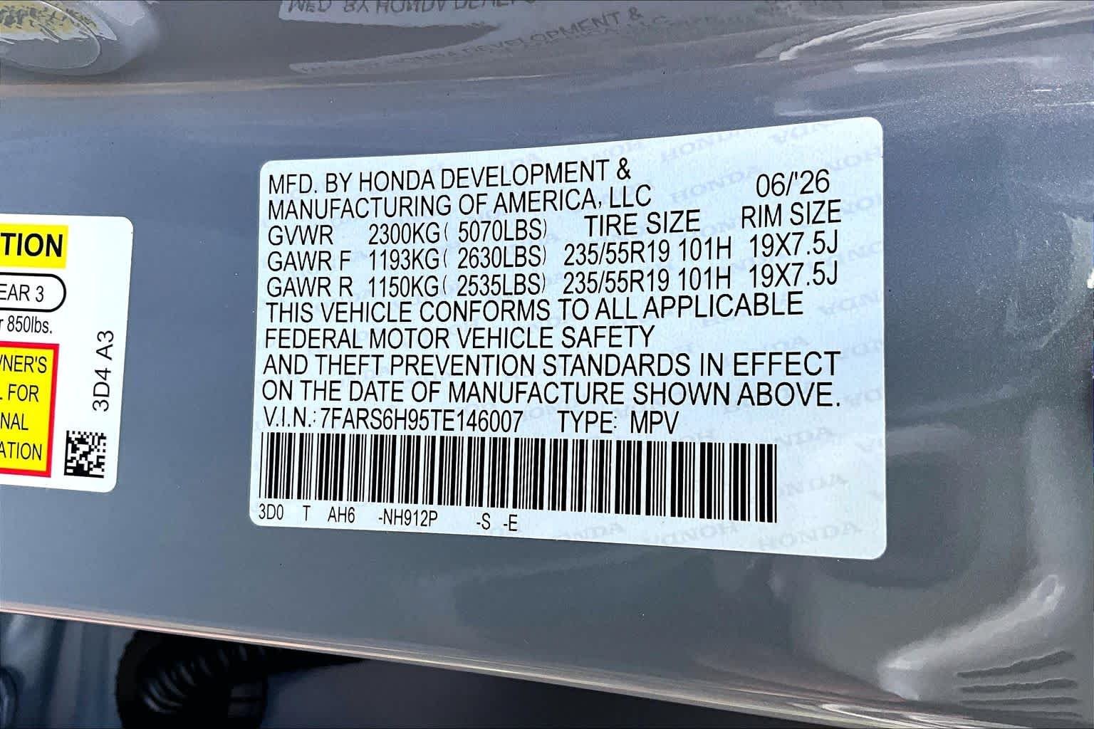 New 2026 Urban Gray Pearl Honda AWD Sport Touring Hybrid image 18