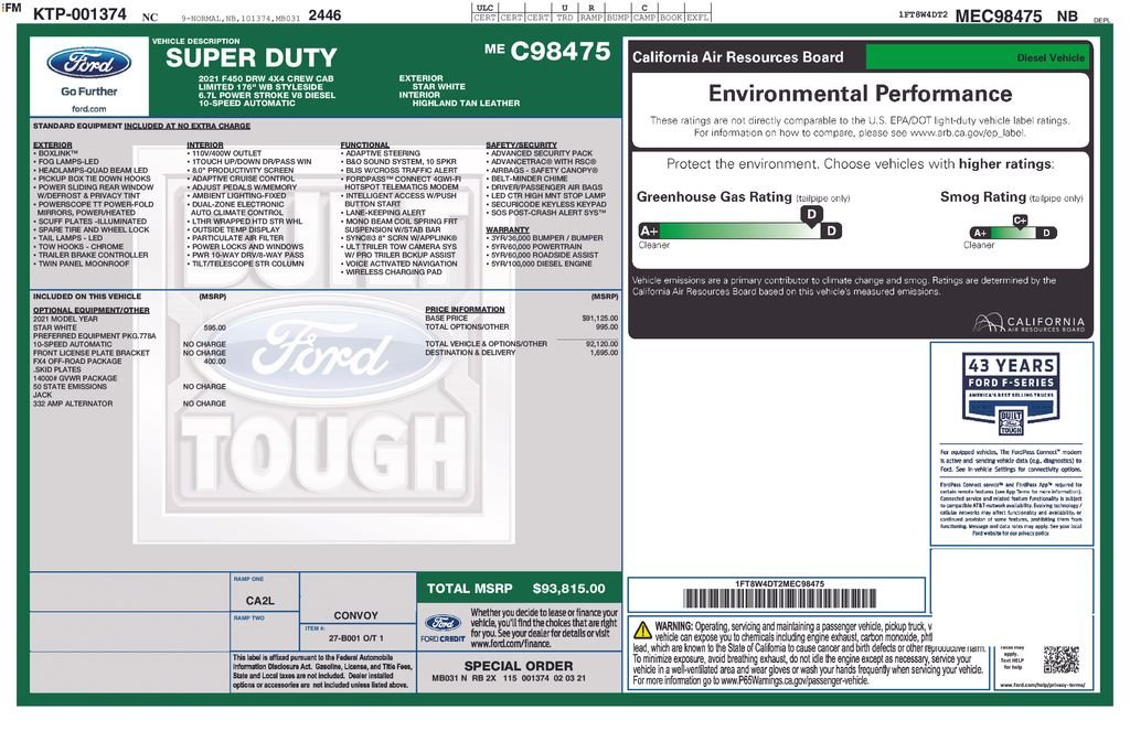 Used 2021 White Ford Limited image 7