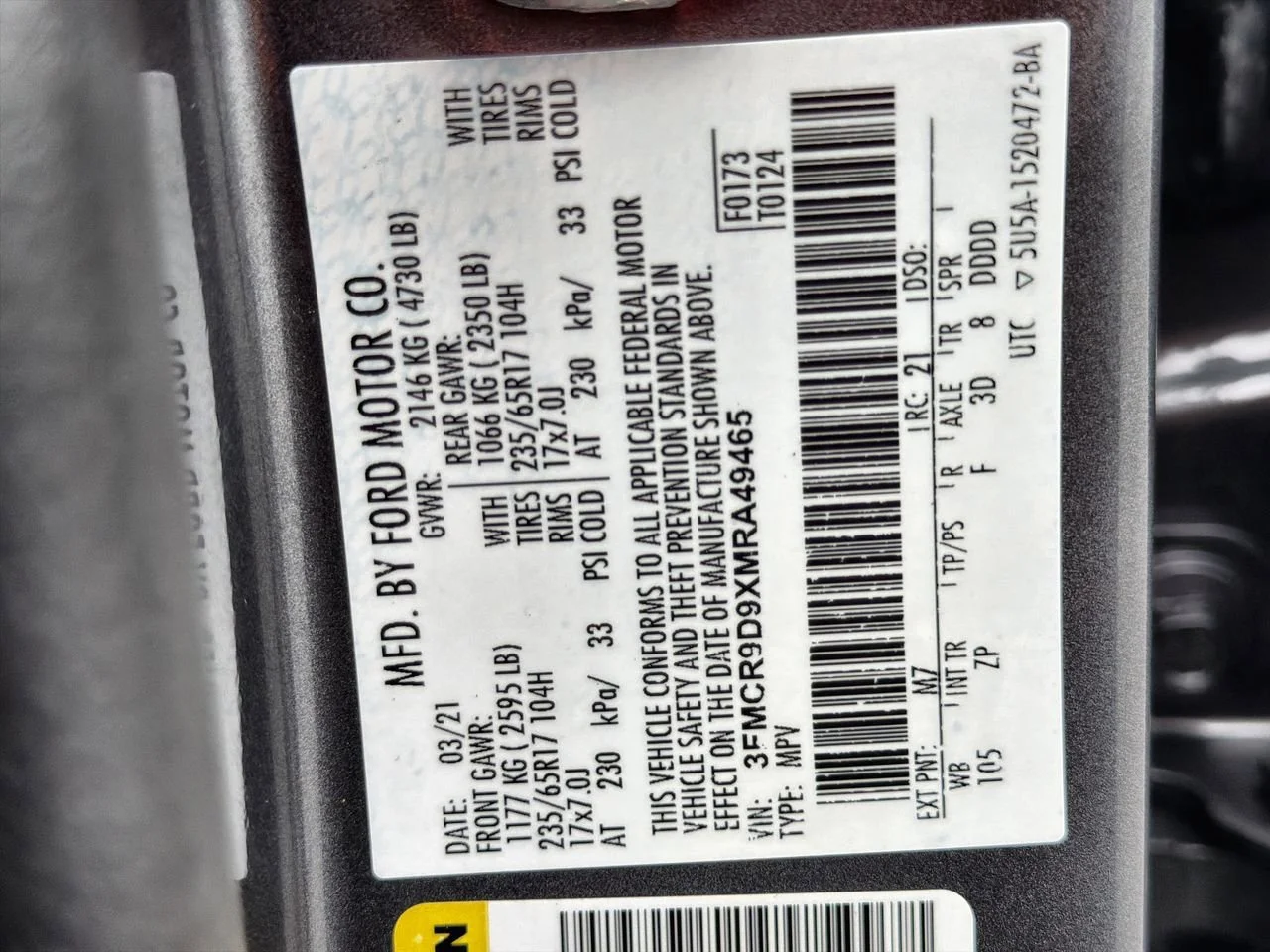 Used 2021 Gray Ford Badlands image 29