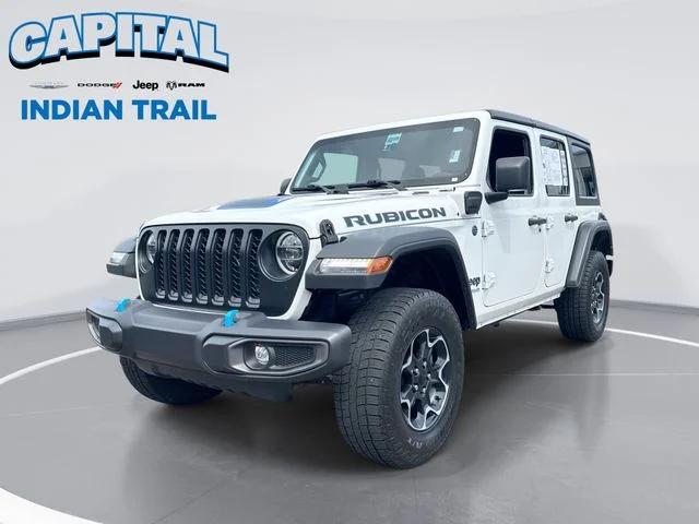 Used 2022 White Jeep Unlimited Rubicon 4xe image 1