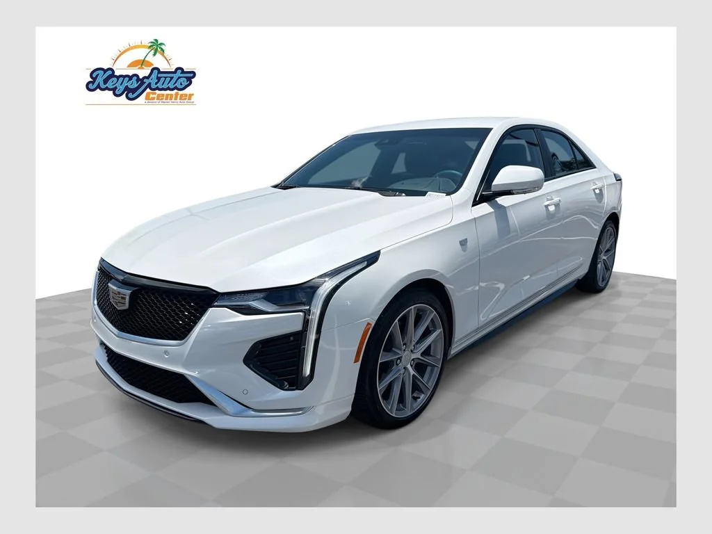 Used 2024 Crystal White Tricoat Cadillac Sport image 1