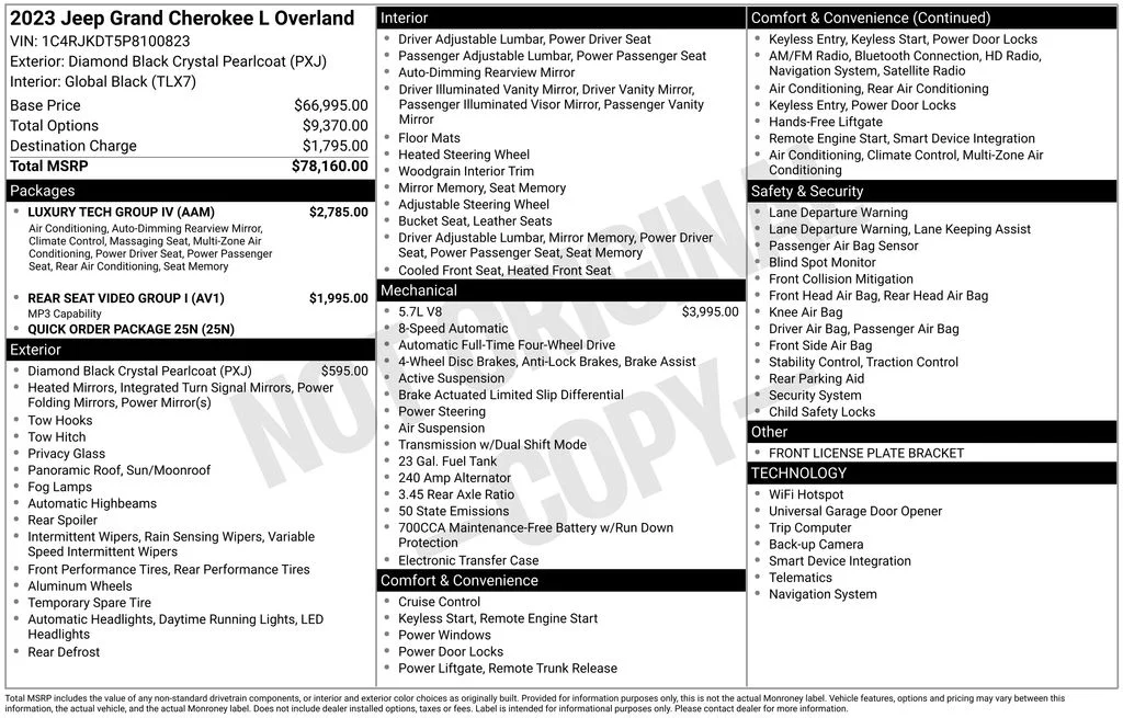 Certified Used 2023 Black Jeep Overland image 58