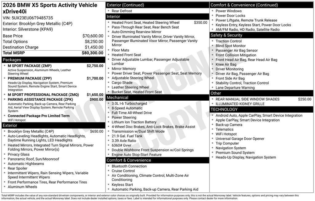 New 2026 Brooklyn Grey Metallic BMW xDrive40i image 2