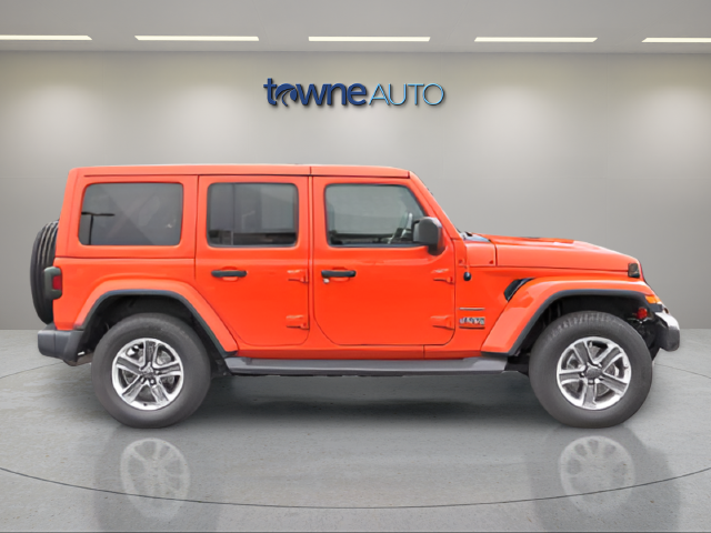 Used 2020 Orange Jeep Unlimited Sahara image 8