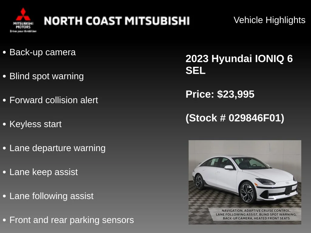Used 2023 Hyundai IONIQ 6 SEL with VIN KMHM34AC0PA029846 for sale in Bedford, OH