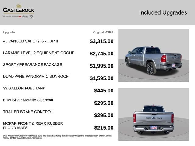New 2026 Billet Silver Metallic Clear-Coat Exterior Paint RAM Laramie image 4