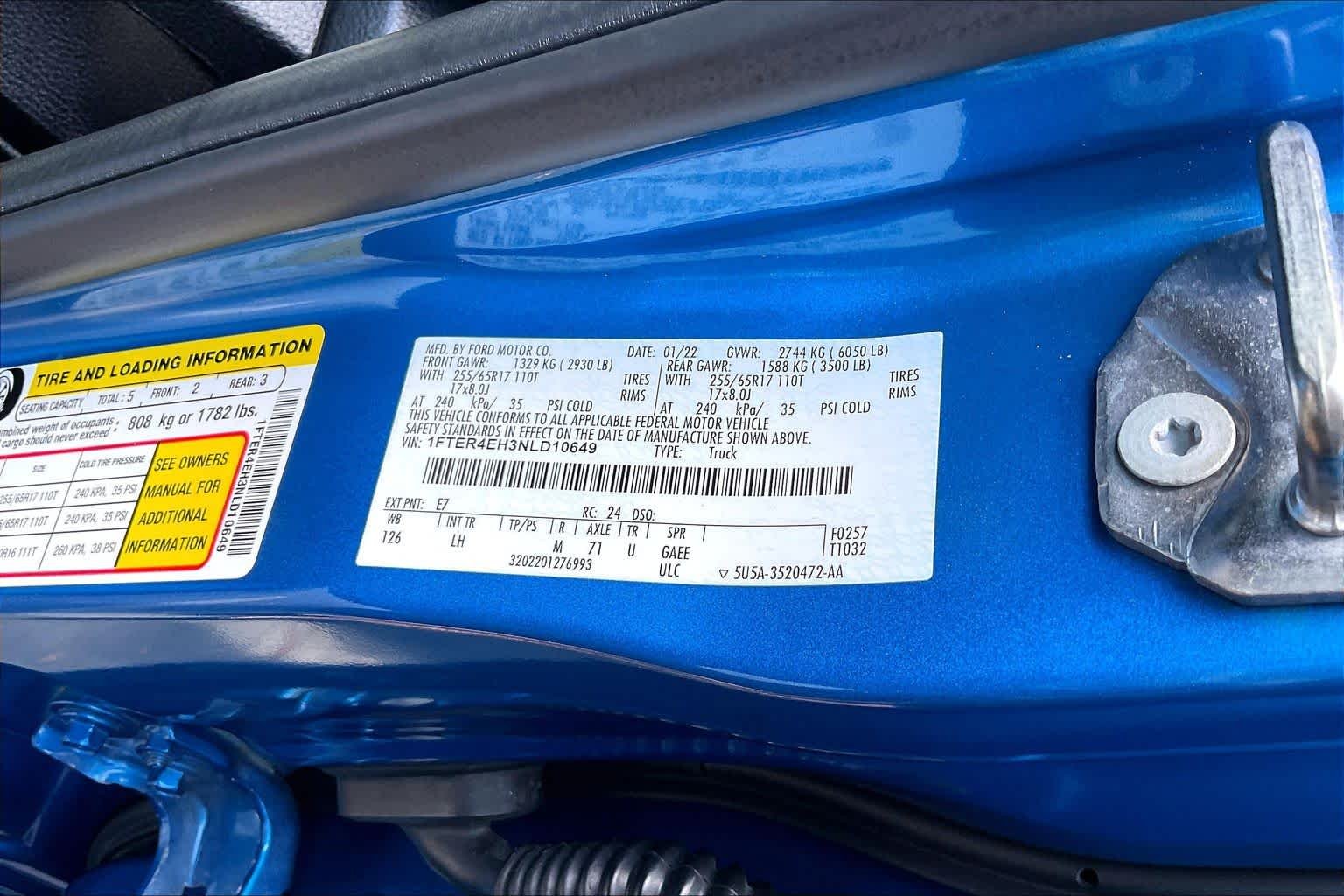 Used 2022 Velocity Blue Ford XLT image 30