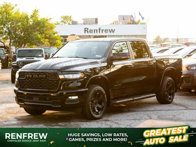 2026 RAM 1500 Big Horn Night* Crew Cab 4x4, Level 2 Equip Group, Heated Seats, Alpine Audio