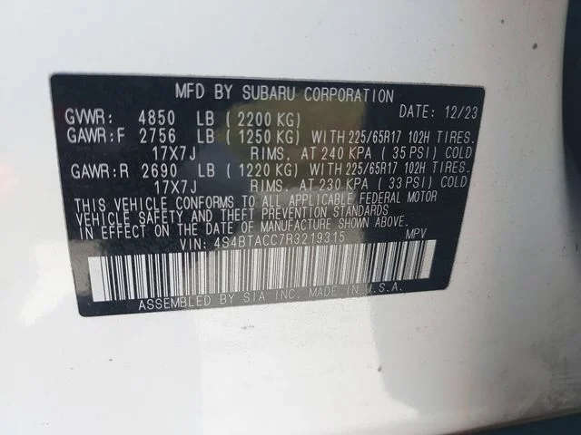 Used 2024 White Subaru Premium image 33