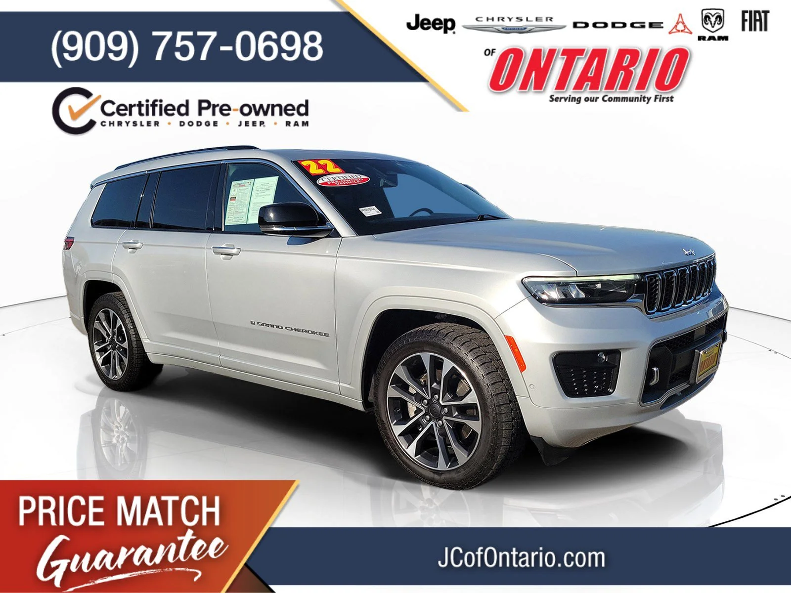 Certified Used 2022 Silver Jeep Overland image 1