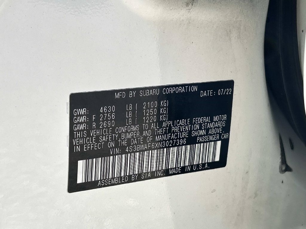 Used 2022 White Subaru Premium image 10