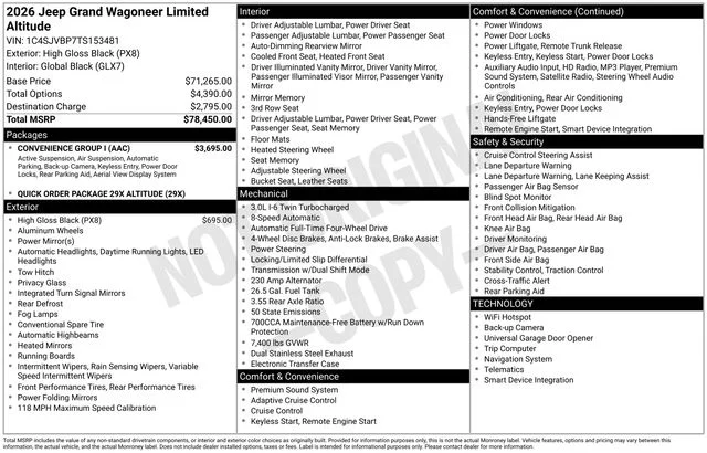 New 2026 High Gloss Black Jeep Limited Altitude image 14