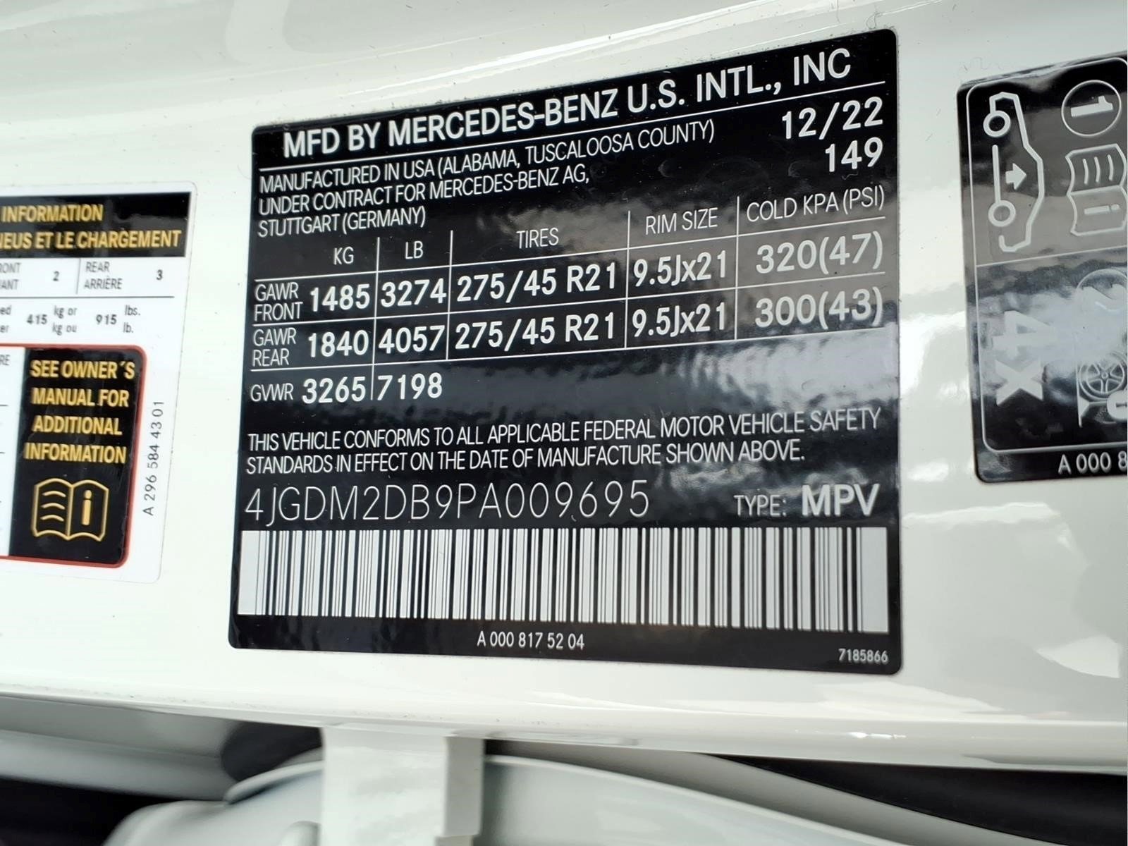 Certified Used 2023 Polar White Mercedes-Benz EQS 450+ SUV image 31