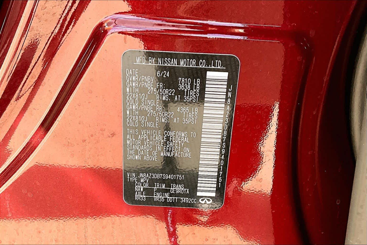 Used 2025 Coulis Red INFINITI SENSORY image 34