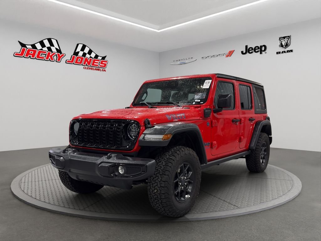Used 2025 Jeep Wrangler 4xe Willys 4XE with VIN 1C4RJXN61SW578828 for sale in Cleveland, GA