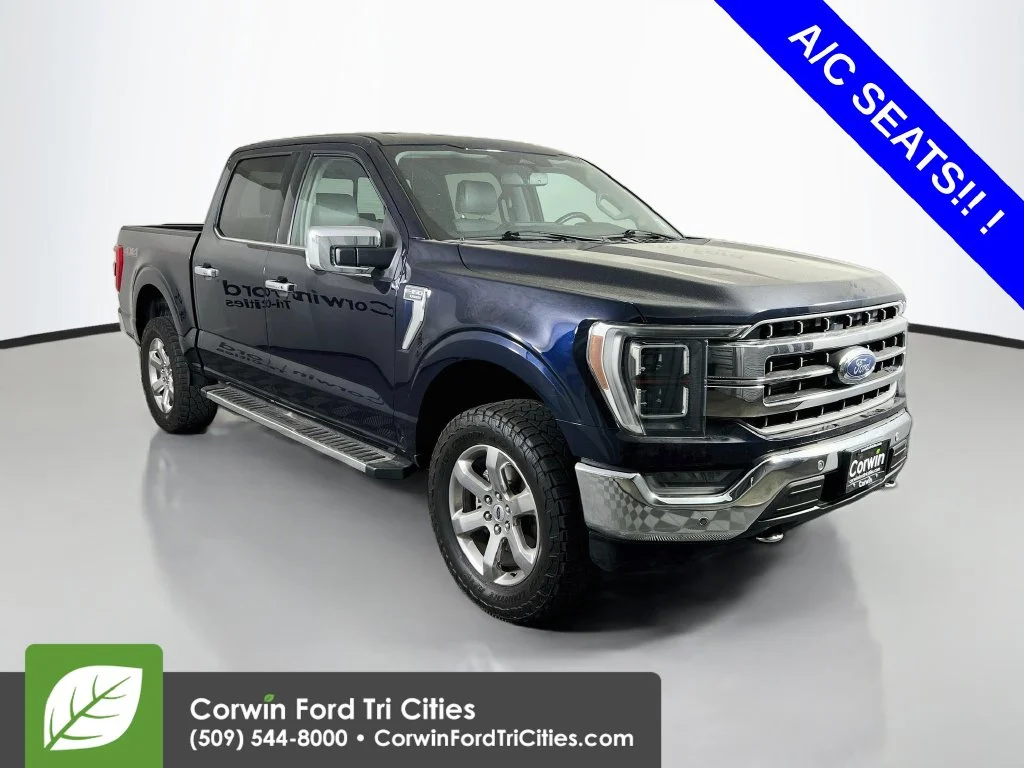 Used 2022 Atlas Blue Metallic Ford Lariat image 1