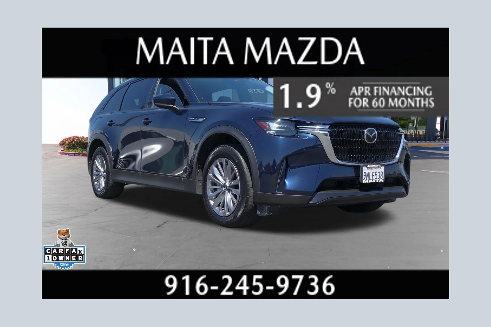 Certified Used 2024 Deep Crystal Blue Mica Mazda Preferred image 1
