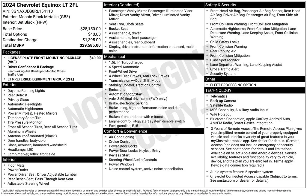 Used 2024 Black Chevrolet LT image 16