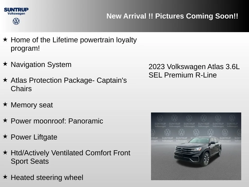 Used 2023 Black Volkswagen 3.6L V6 SEL Premium R-Line image 6