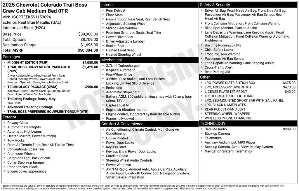 Used 2025 Blue Chevrolet Trail Boss image 44