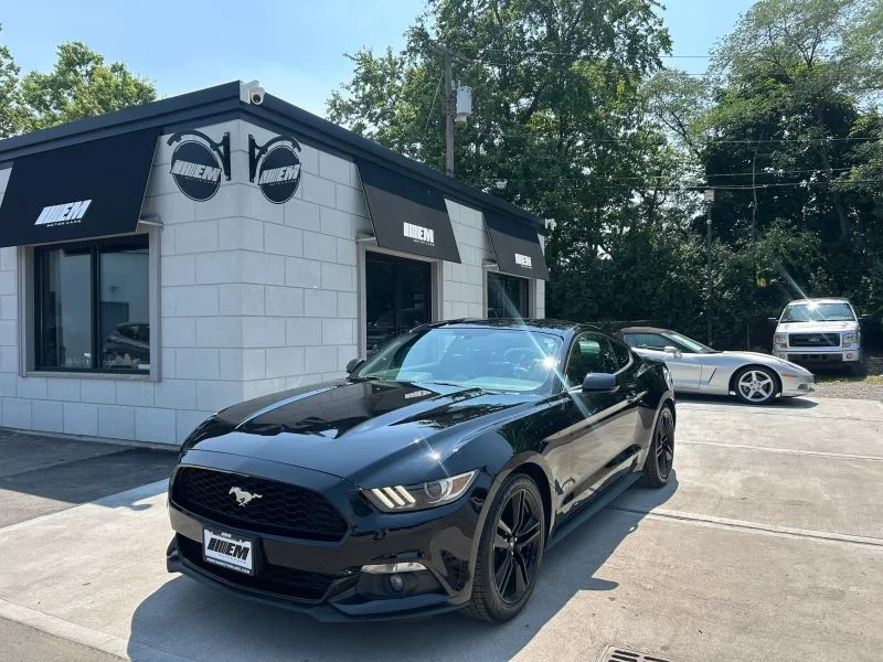 Used 2016 Black Ford EcoBoost Coupe 2D image 1
