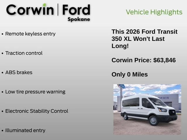 New 2026 Oxford White Ford Passenger Van XL image 6