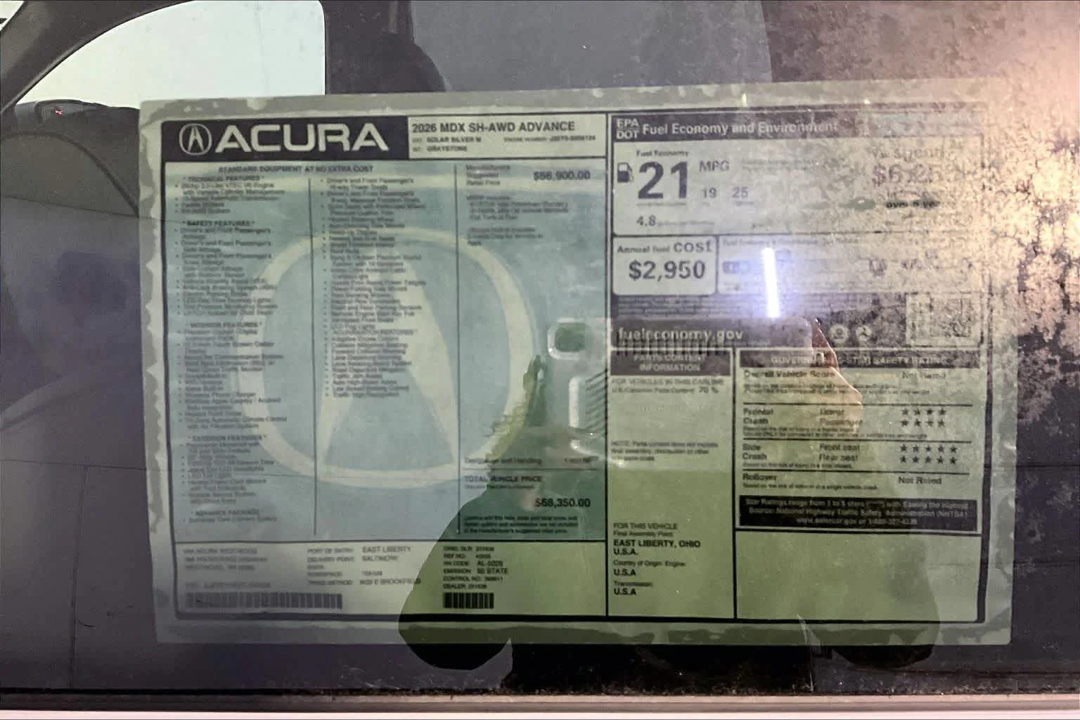 New 2026 Solar Silver Metallic Acura With Advance Package image 19
