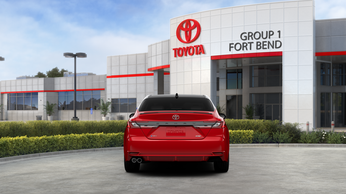 New 2026 Supersonic Red with Midnight Black Metallic roof Toyota XSE image 8