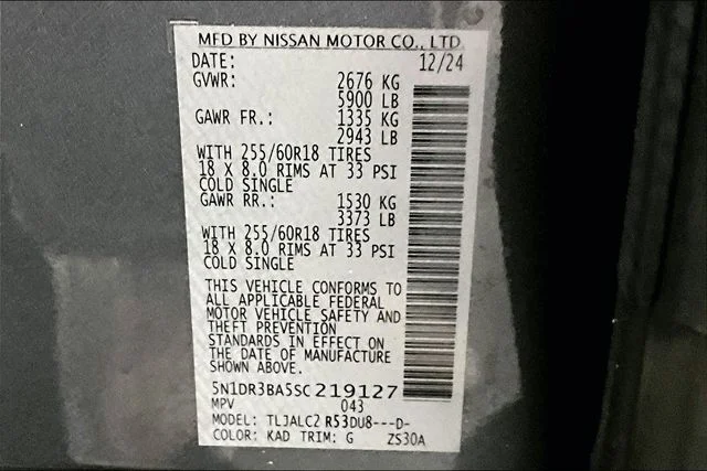 Used 2025 Gun Metallic Nissan SV image 40