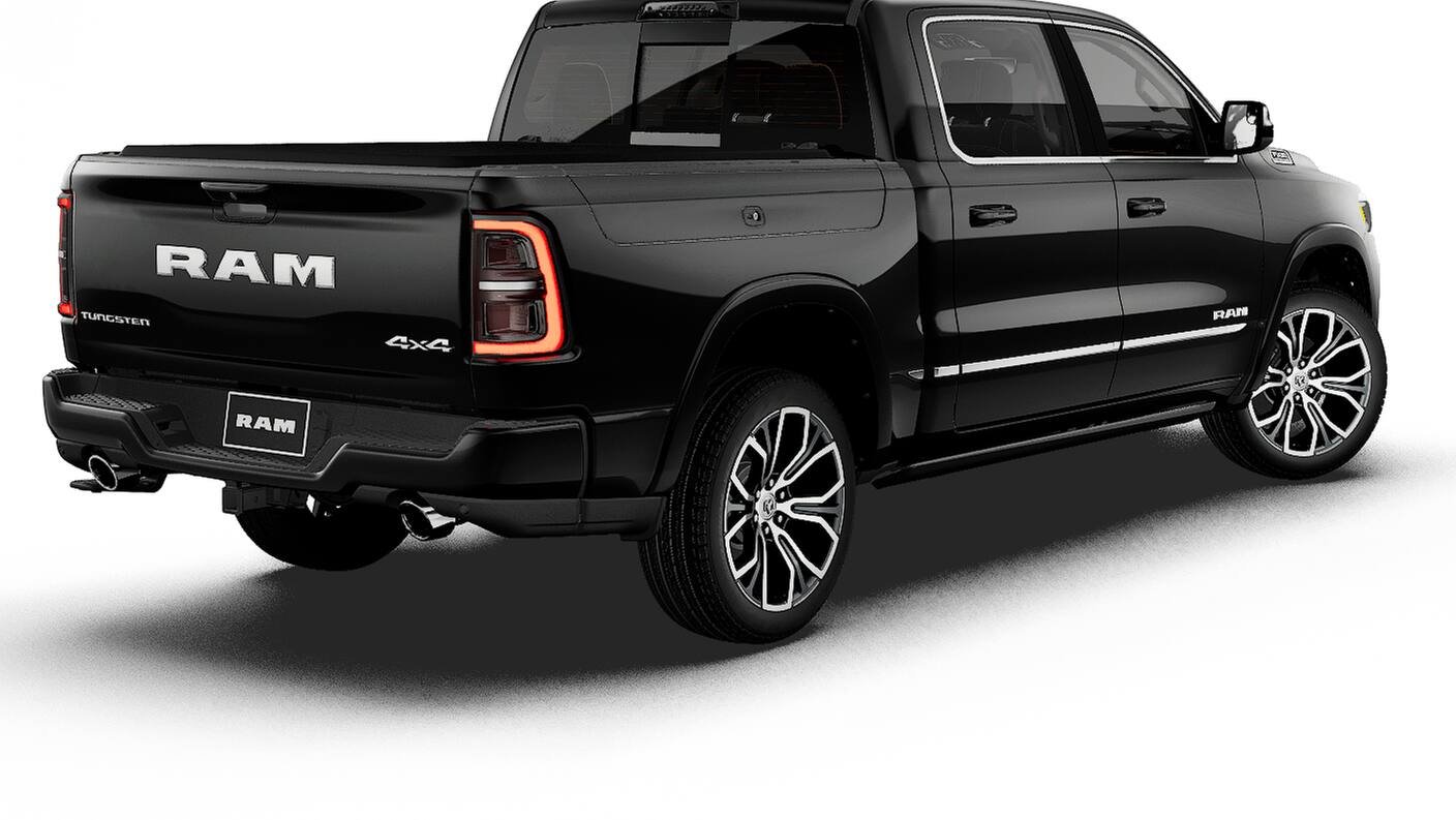 New 2027 Diamond Black Crystal Pearl-Coat Exterior Paint RAM Tungsten image 14