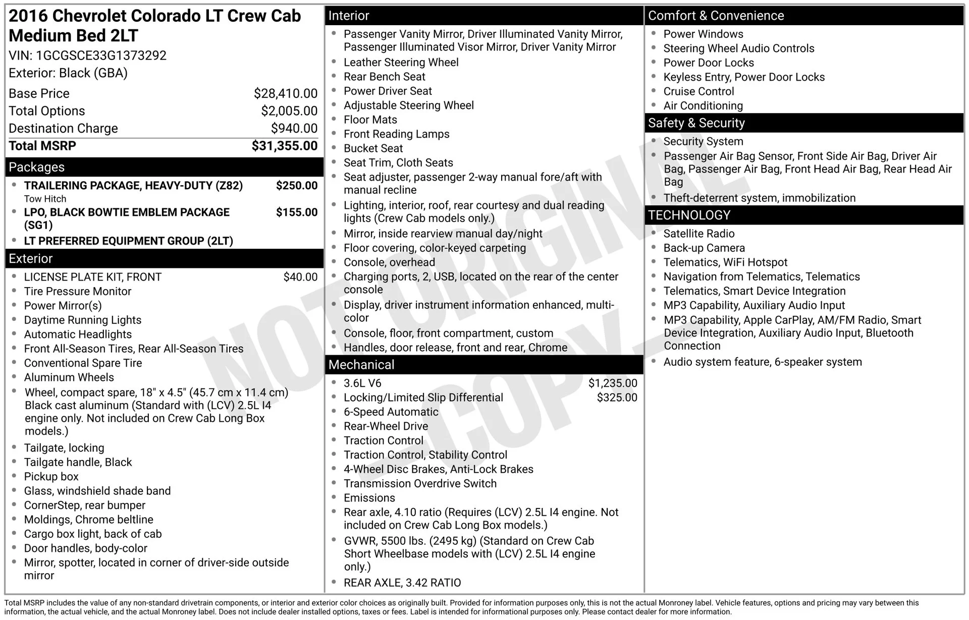 Used 2016 Black Chevrolet LT image 2