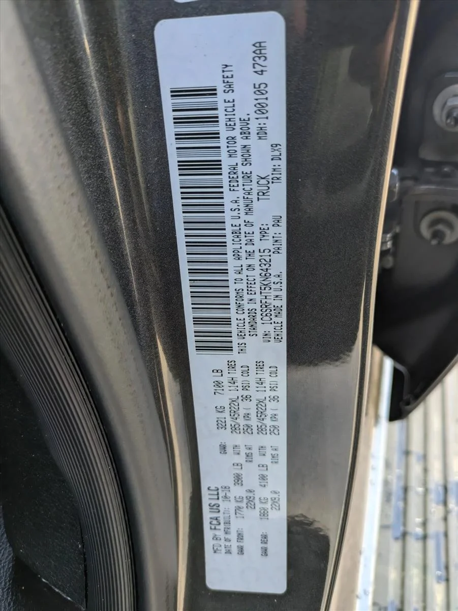 Used 2019 Granite Crystal Clearcoat Metallic Ram Limited image 25