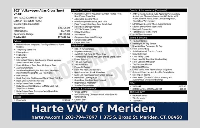 2021 Volkswagen Atlas Cross Sport SE