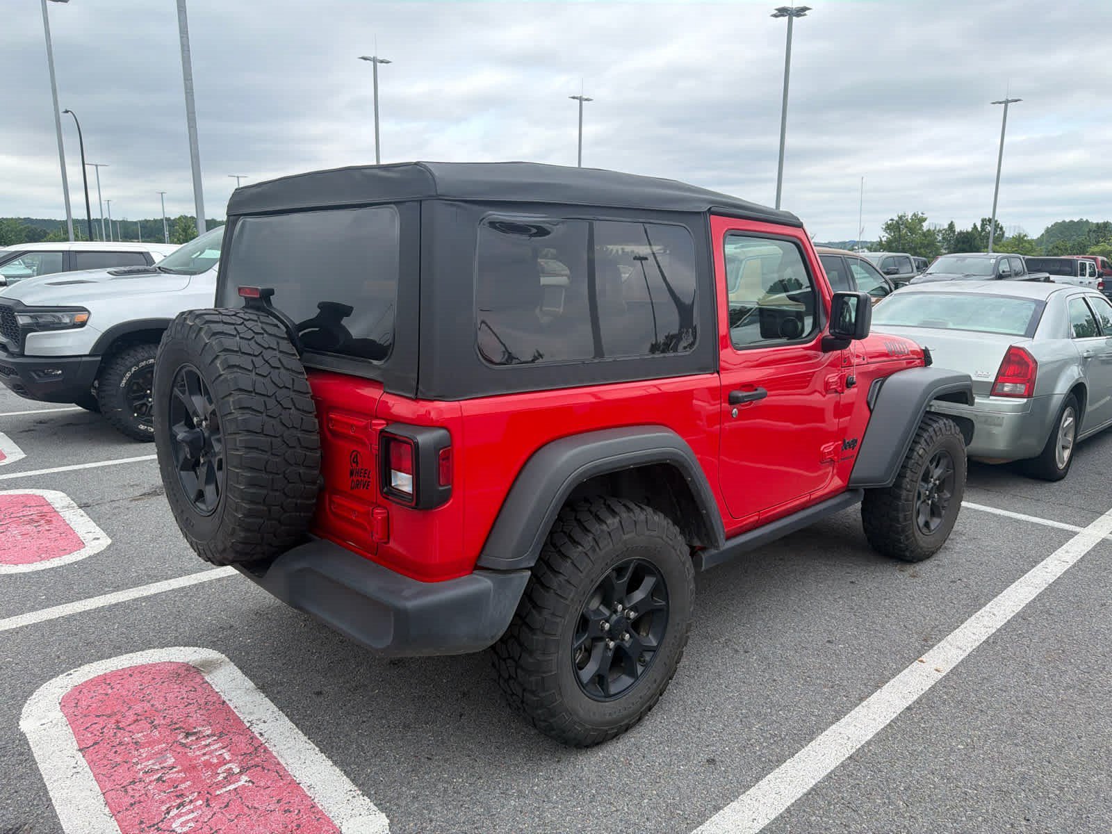 Used 2021 Firecracker Red Clearcoat Jeep Willys Sport image 3