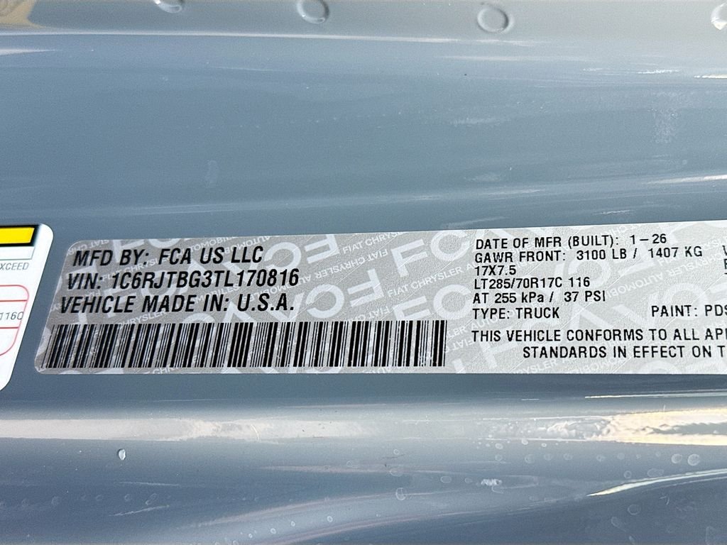 New 2026 Anvil Clear-Coat Exterior Paint Jeep Rubicon X image 12