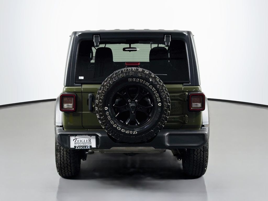 Used 2021 Green Jeep Unlimited Willys image 6