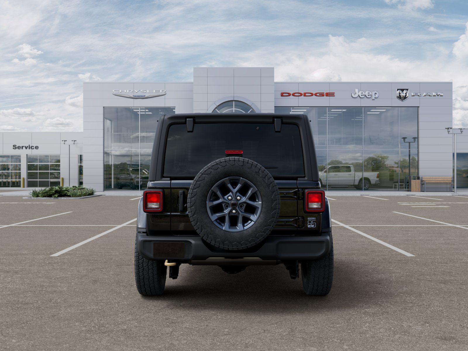 New 2026 Black Clear-Coat Exterior Paint Jeep 4-Door 85th Anniversary Edition image 7