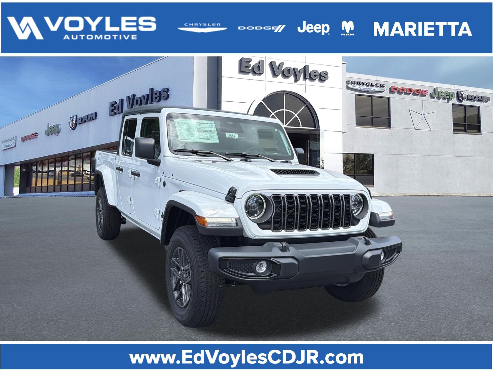 New 2026 Bright White Clear-Coat Exterior Paint Jeep Sport S image 1