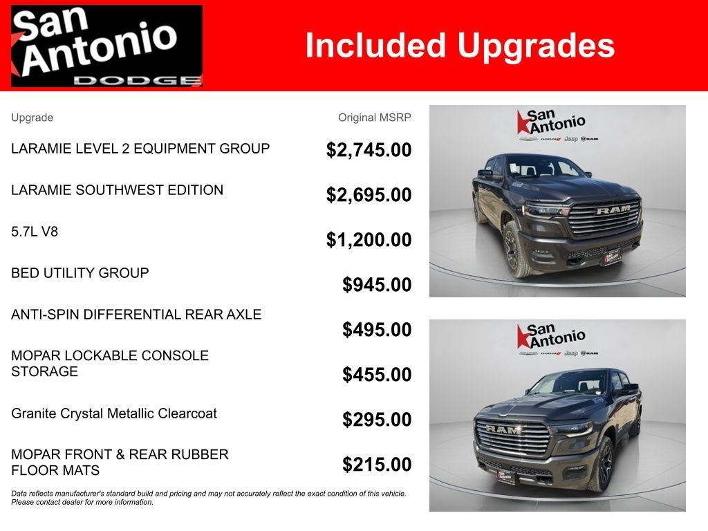 New 2026 Granite Crystal Metallic Clear-Coat Exterior Paint RAM Laramie image 6