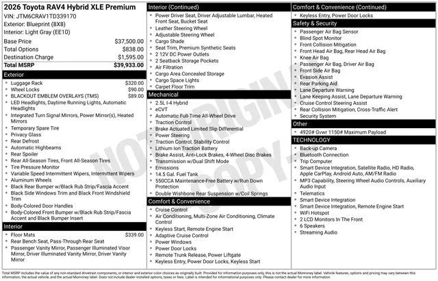 New 2026  Toyota XLE Premium image 32